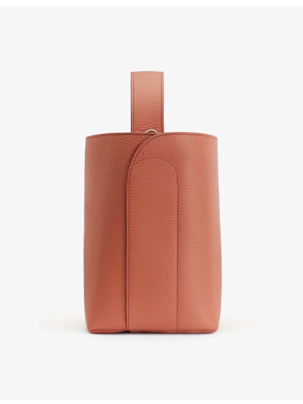Cuyana Linea Leather Bucket Bag in Terracotta - Picture 4 of 10